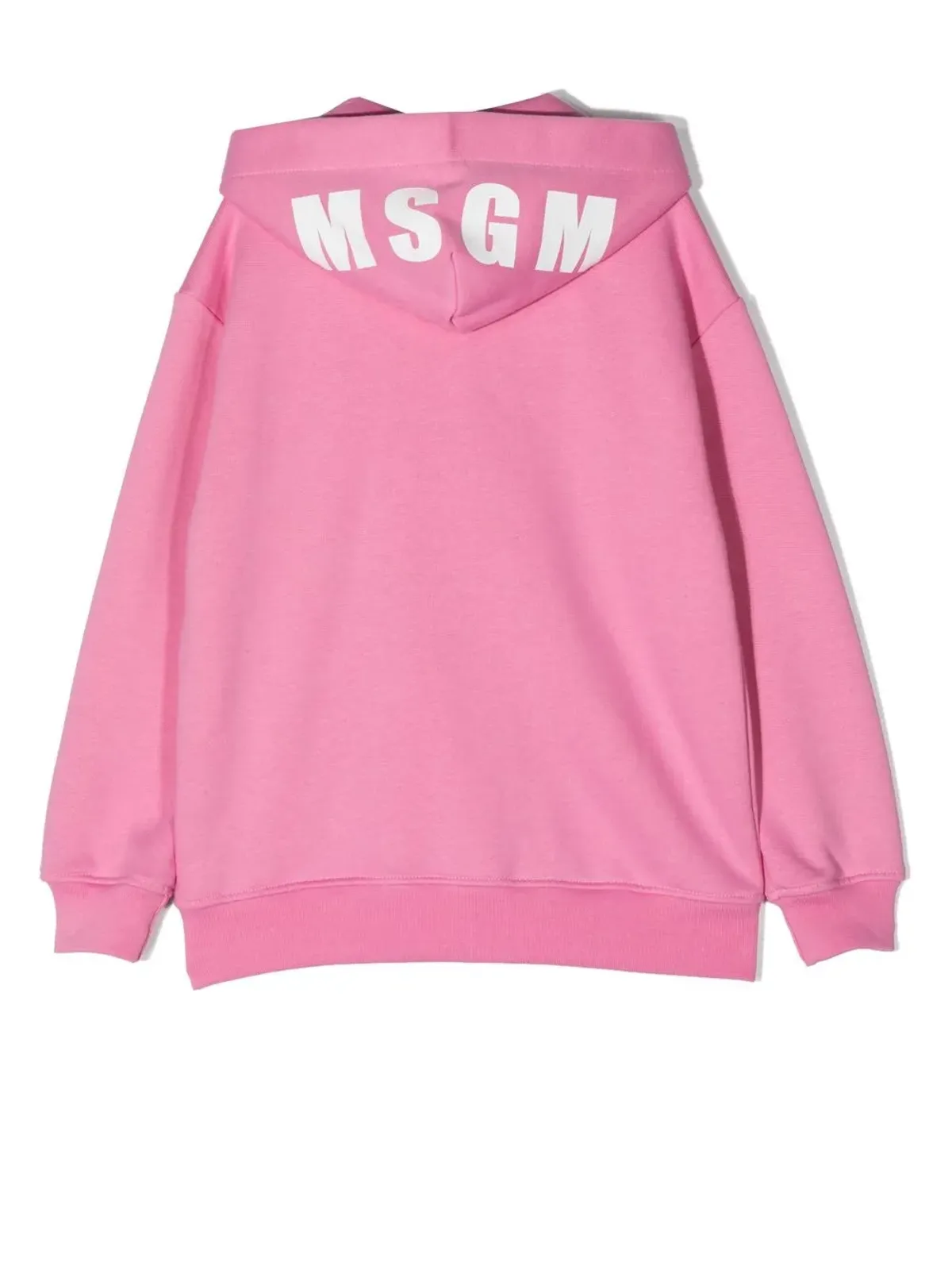 MSGM Kids ロゴプリント ジップ付きフーディー - 画像2