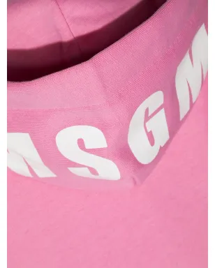MSGM Kids ロゴプリント ジップ付きフーディー - サムネイル3