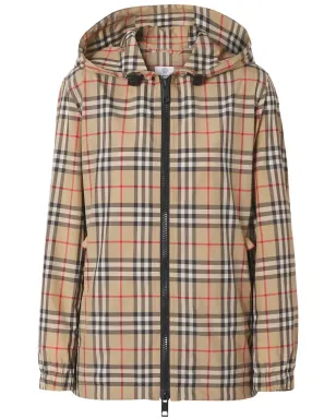 Burberry ヴィンテージチェック柄フード付きジャケット - サムネイル1