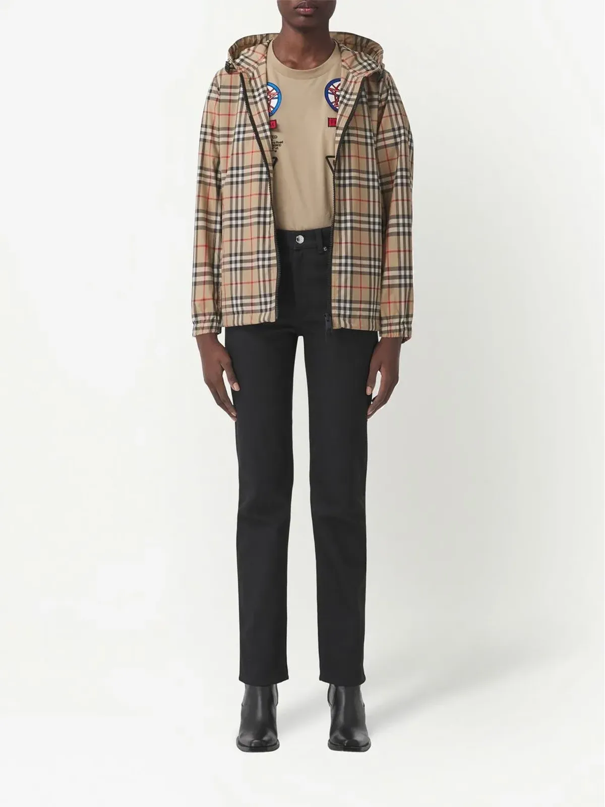 Burberry ヴィンテージチェック柄フード付きジャケット - 画像2