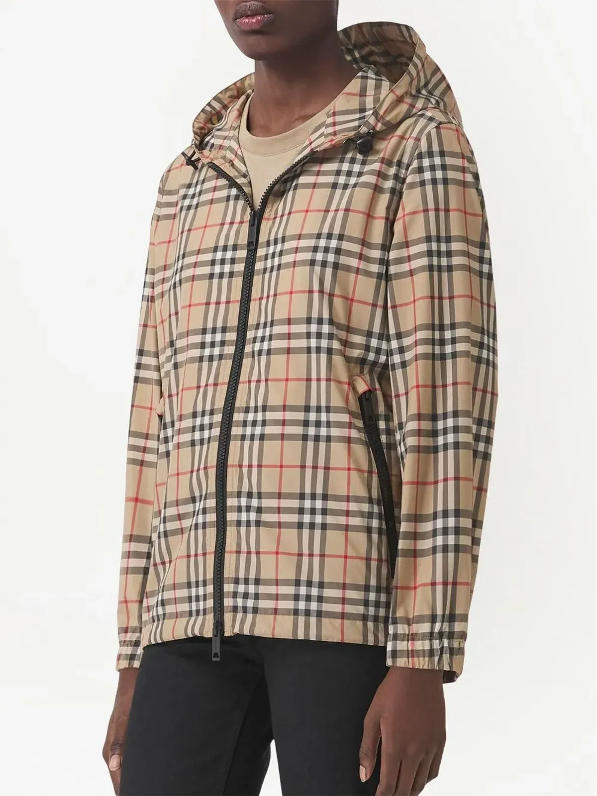 Burberry ヴィンテージチェック柄フード付きジャケット - 画像3