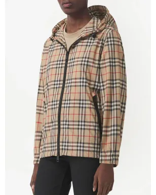 Burberry ヴィンテージチェック柄フード付きジャケット - サムネイル3
