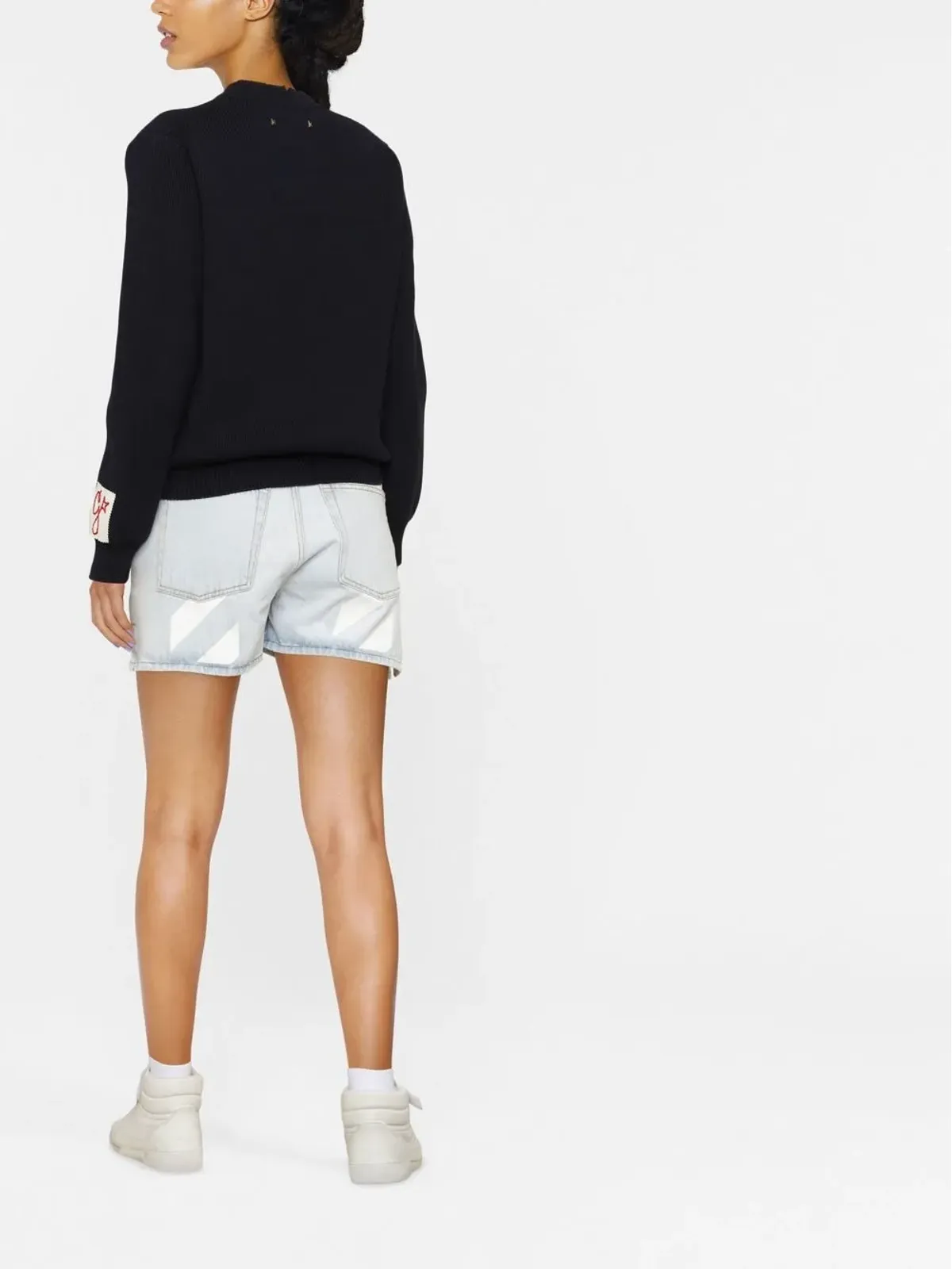 Golden Goose distressed long-sleeved jumper - Blue - 画像4