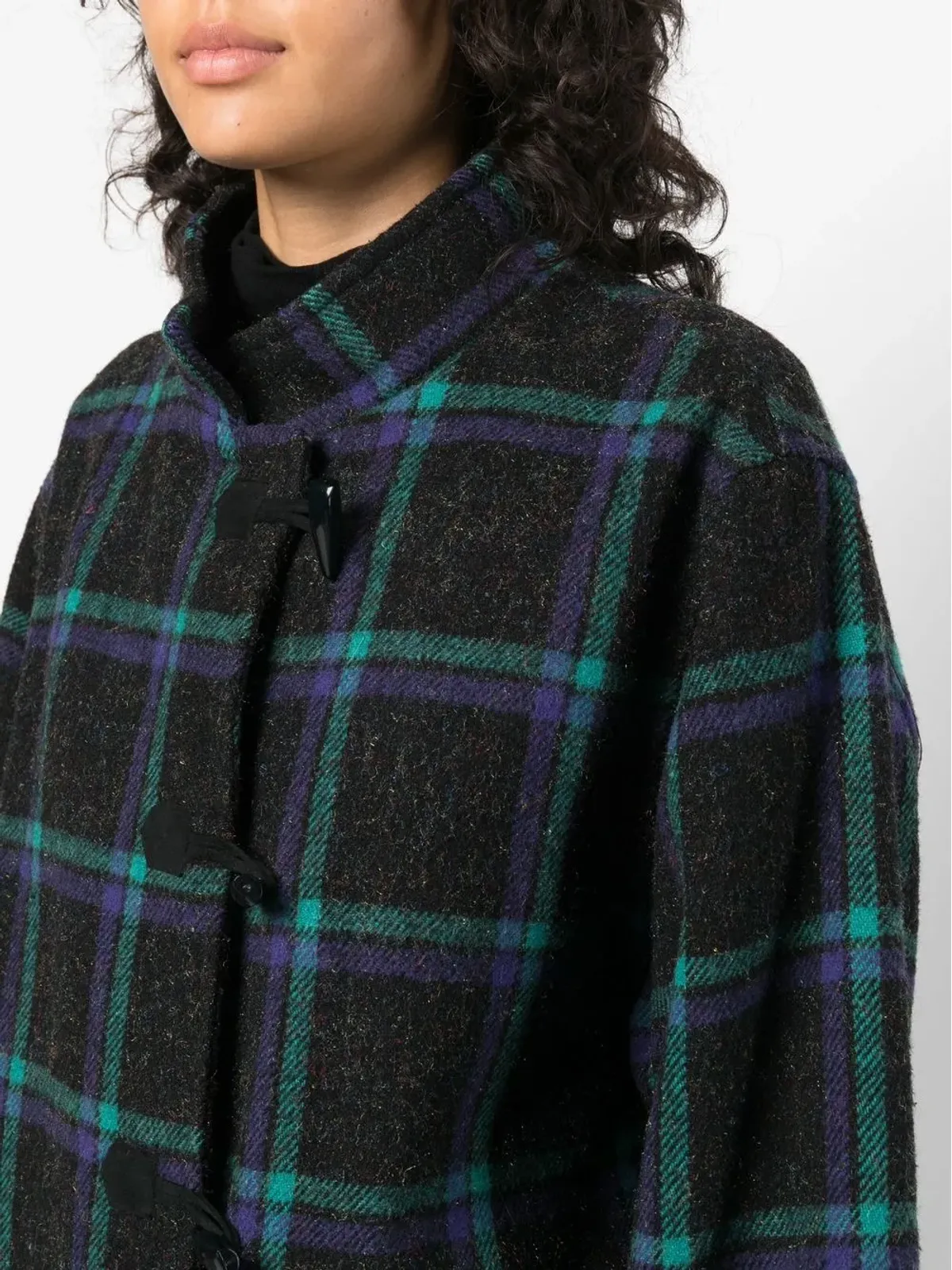 A.N.G.E.L.O. Vintage Cult チェック柄ダッフルコート - 画像5