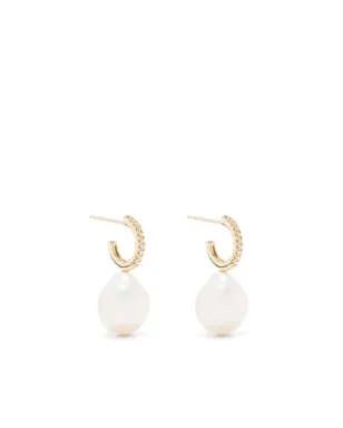Mizuki 14K イエローゴールド パール＆ダイヤモンド イヤリング - サムネイル1