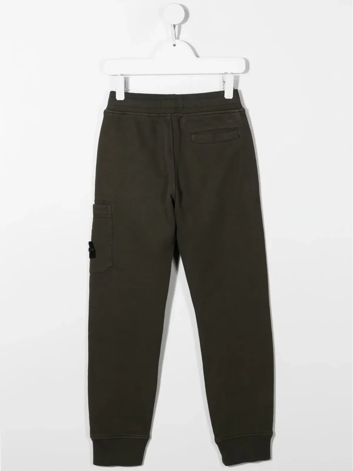 Stone Island Junior ロゴパッチ コットン トラックパンツ グリーン - 画像2