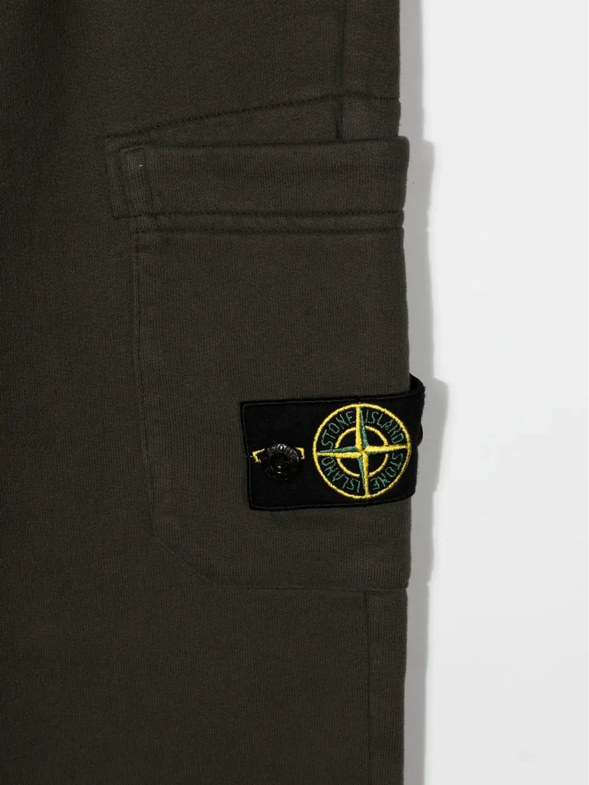 Stone Island Junior ロゴパッチ コットン トラックパンツ グリーン - 画像3