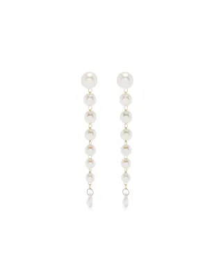 Mizuki Sea of Beauty 14K イエローゴールド アコヤ真珠とダイヤモンド ピアス - サムネイル1
