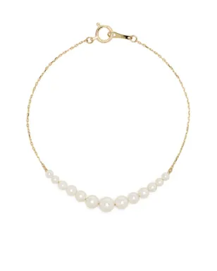 Mizuki 14kt yellow gold Akoya pearl bracelet - サムネイル1