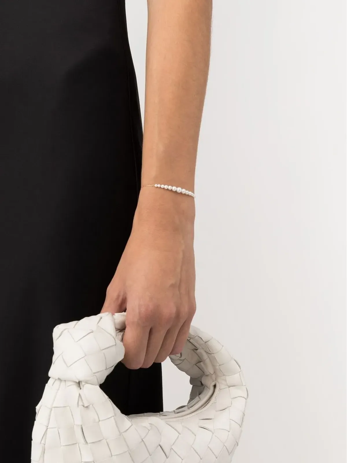 Mizuki 14kt yellow gold Akoya pearl bracelet - 画像2