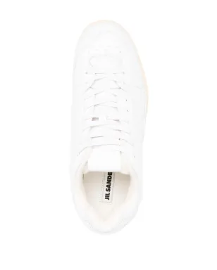 Jil Sander パネルド ロー・トップ レザー スニーカー - サムネイル4