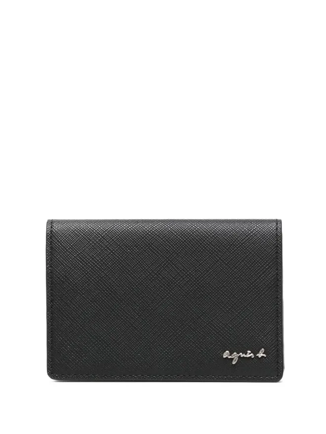 agnès b. agnès b. 二つ折りレザーカードホルダー - ブラックの商品画像