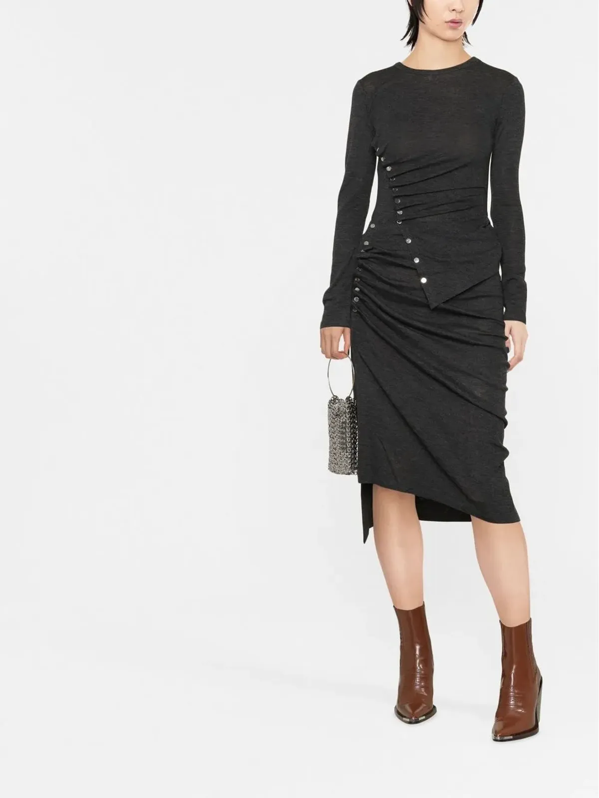 Rabanne ruched midi skirt - 画像2