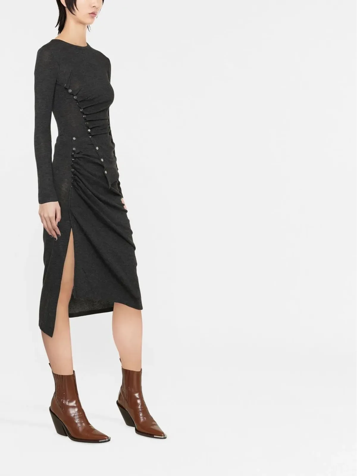 Rabanne ruched midi skirt - 画像3