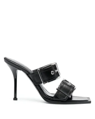 Alexander McQueen バックル付きレザーサンダル - サムネイル1
