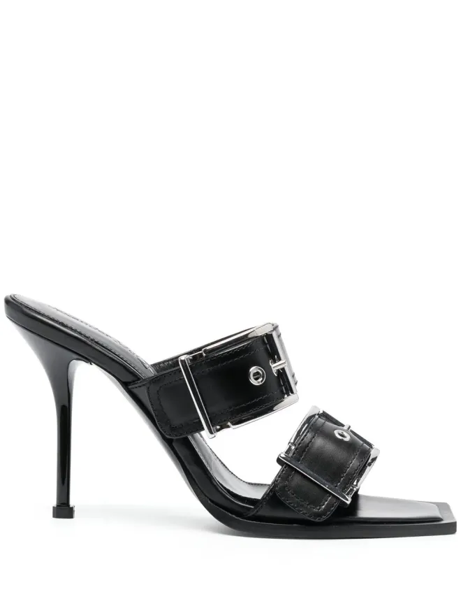 Alexander McQueen Alexander McQueen バックル付きレザーサンダルの商品画像