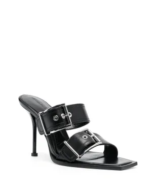 Alexander McQueen バックル付きレザーサンダル - サムネイル2