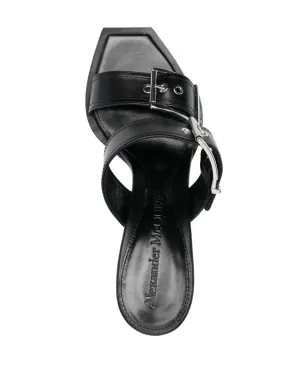 Alexander McQueen バックル付きレザーサンダル - サムネイル4