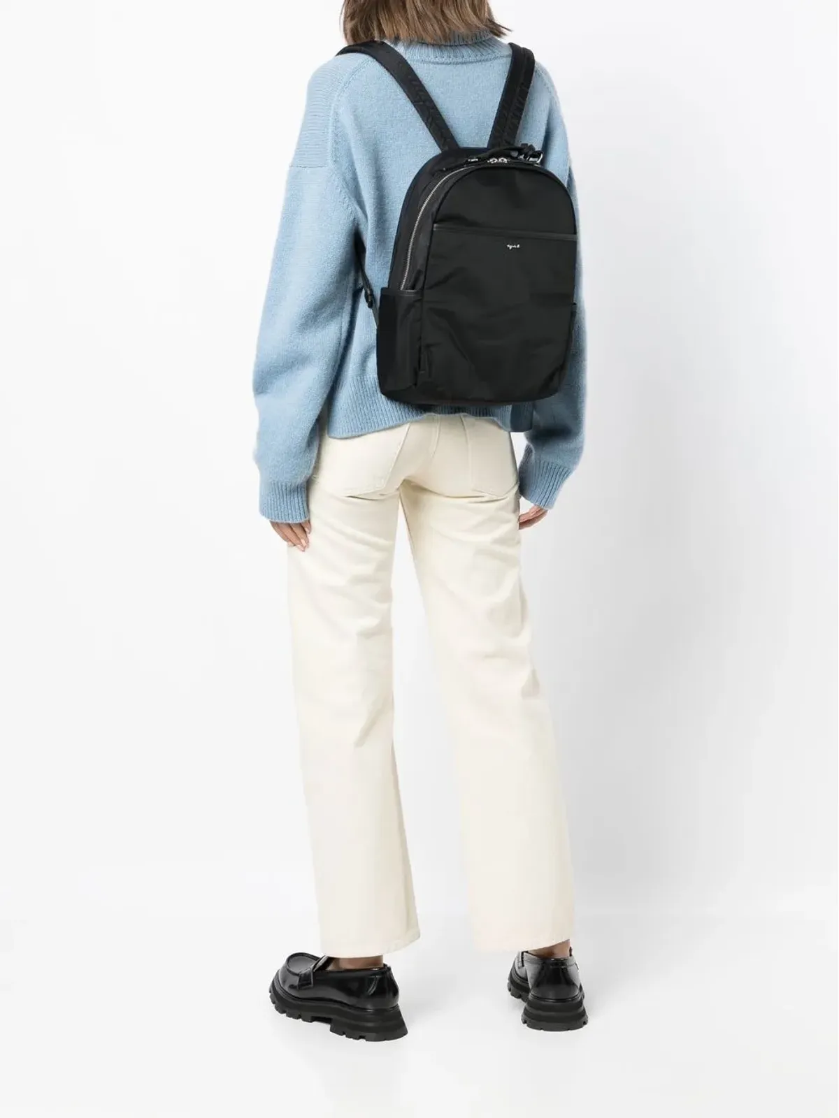 agnès b. ロゴチャーム ZIPファスナー付きバックパック - 画像2