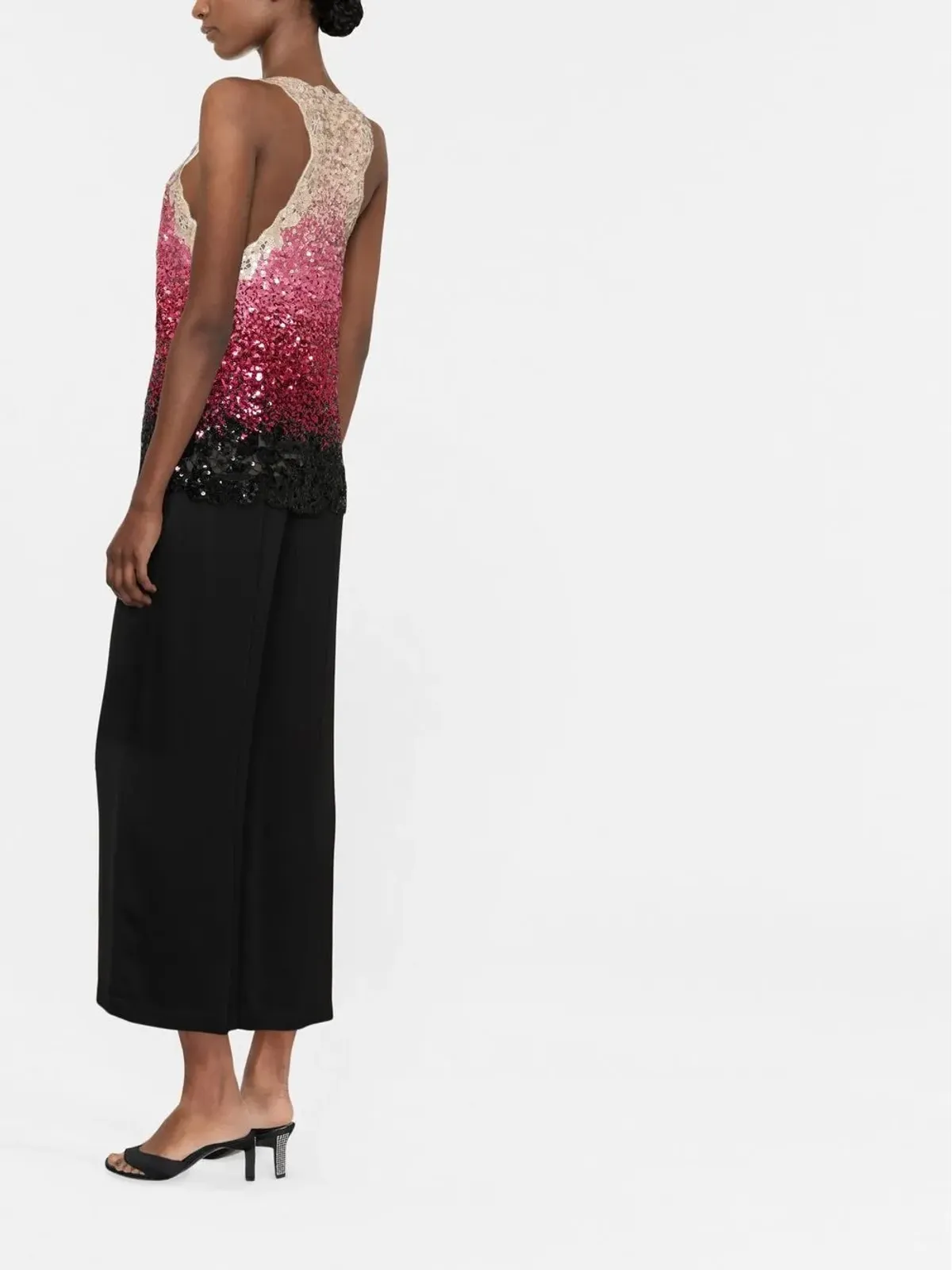 Ermanno Scervino スパンコール装飾のタンクトップ - 画像3