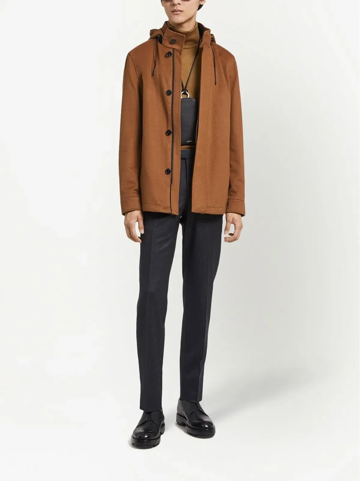 Zegna Elements Cima Oasi カシミヤ オーバー ジャケット - 画像2