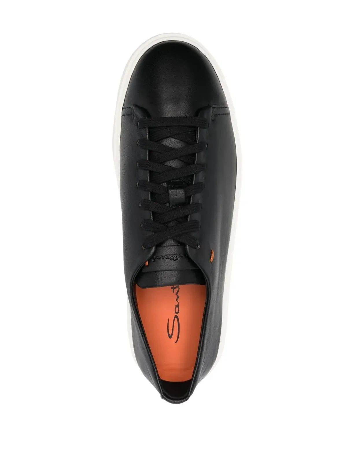 Santoni レザー ローカットスニーカー - 画像4