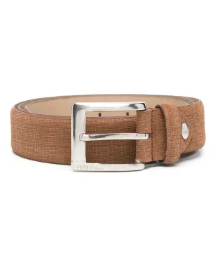 Gianfranco Ferré Pre-Owned スクエアバックル ツイード ベルト - Brown - サムネイル1