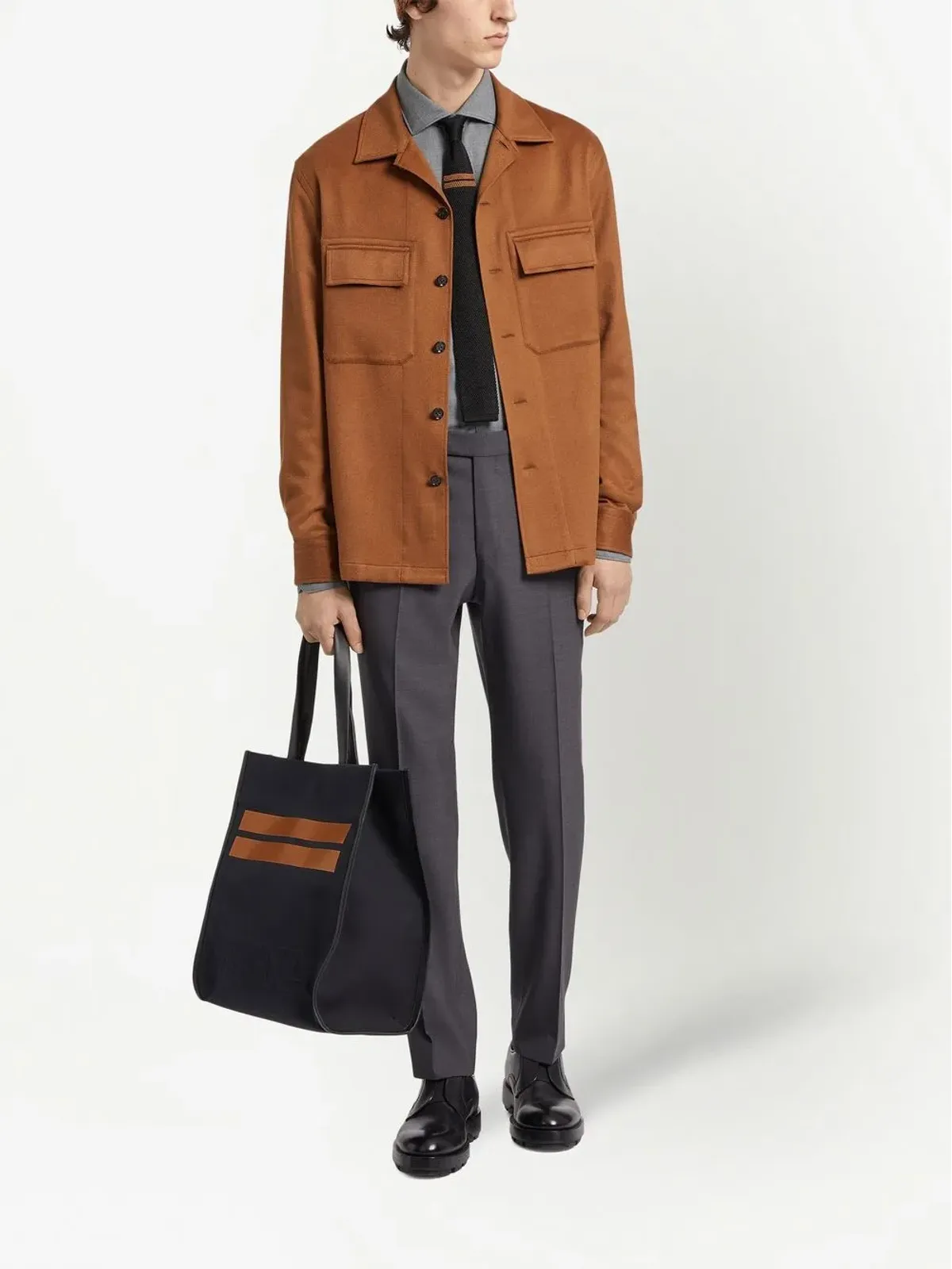 Zegna Cashco長袖シャツ - 画像2