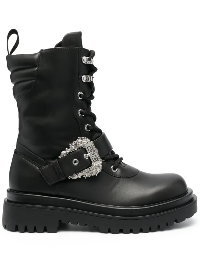 Versace Jeans Couture Versace Jeans Couture Drew バロックバックル コンバットブーツの商品画像