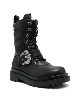 Versace Jeans Couture Drew バロックバックル コンバットブーツ - サムネイル2