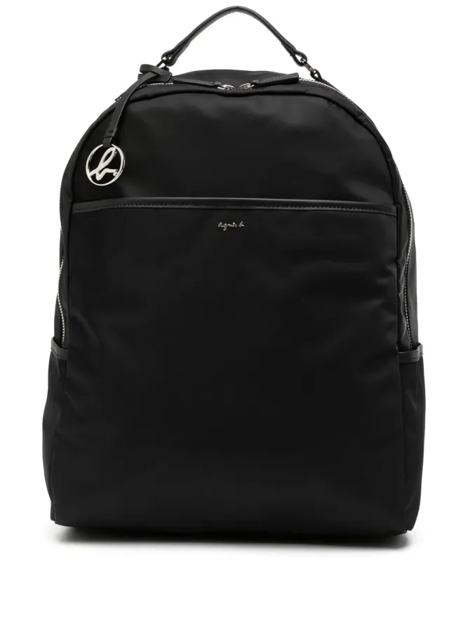 agnès b. agnès b. ロゴプレート付きジップ開閉バックパックの商品画像