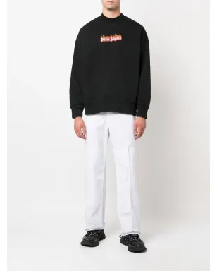 Palm Angels バーニング ロゴプリント ダメージ加工 スウェットシャツ - サムネイル2