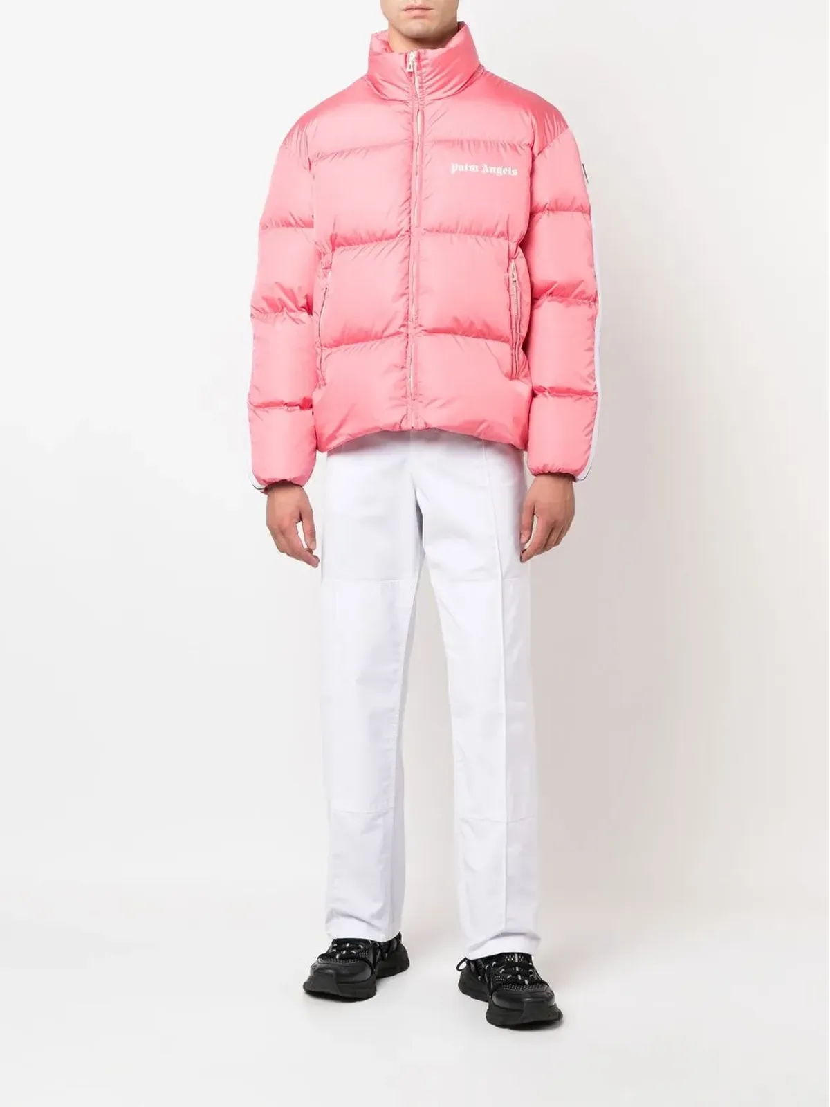 Palm Angels ロゴプリント入りパデッドジャケット - 画像2