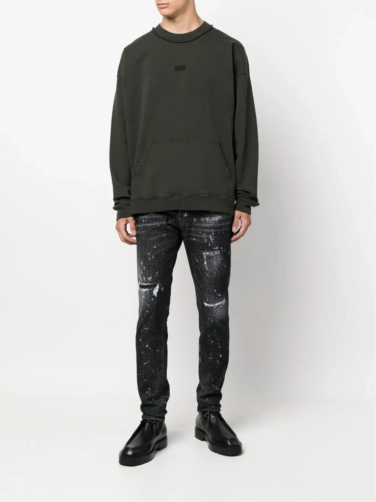 DSQUARED2 ロゴアップリケ クルーネック スウェットシャツ - 画像2