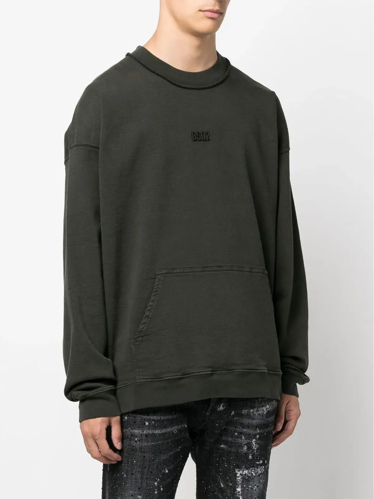 DSQUARED2 ロゴアップリケ クルーネック スウェットシャツ - 画像3