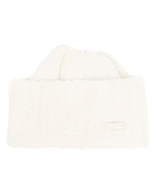 Saint Laurent ロゴプレート付き チャンキー編み カシミア ビーニー - サムネイル1