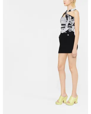 Versace シルバー バロック クロップドトップ ブラック - サムネイル3