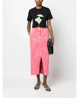 MSGM グラフィックプリント半袖Tシャツ - ブラック - サムネイル2