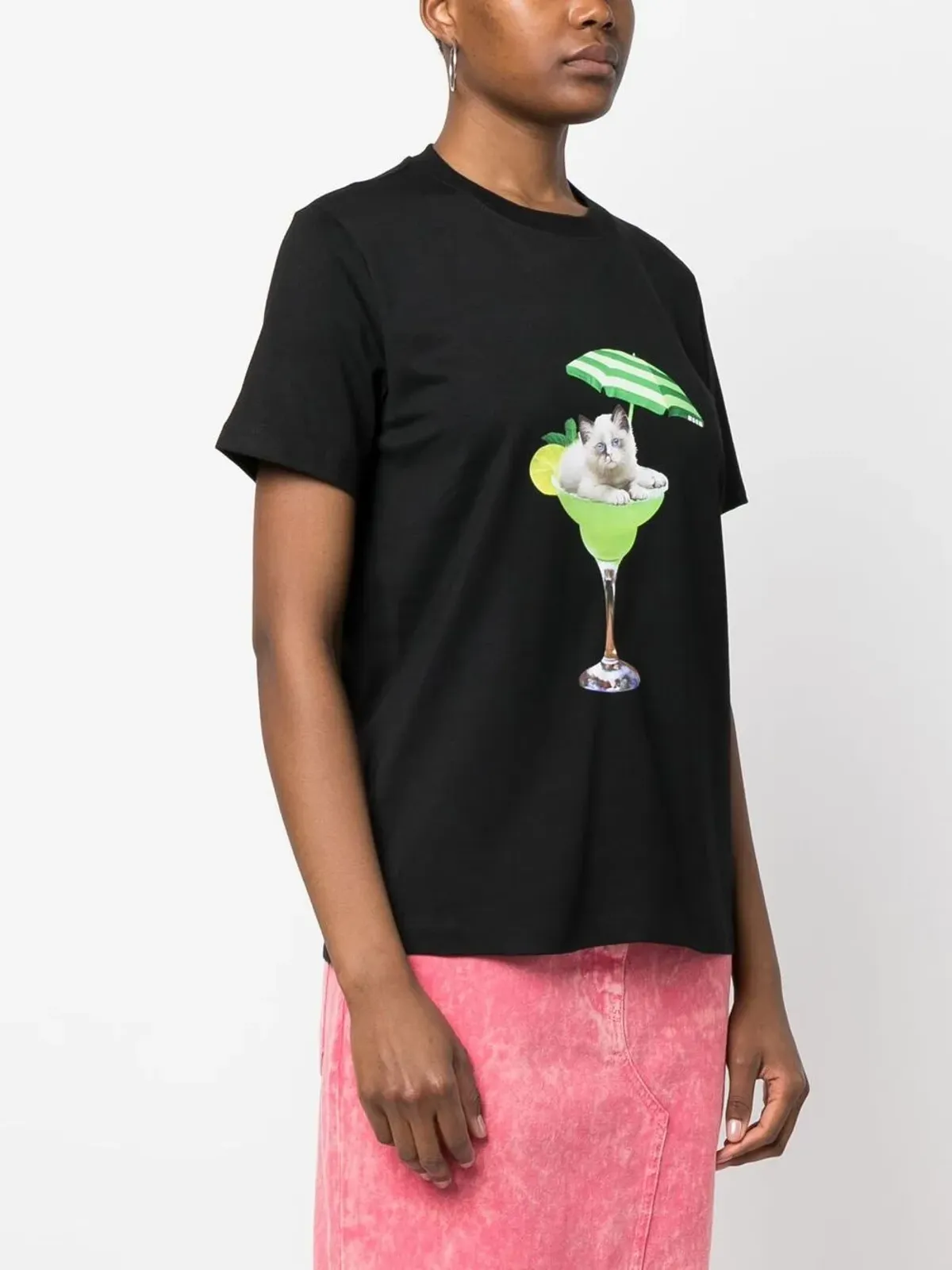 MSGM グラフィックプリント半袖Tシャツ - ブラック - 画像3