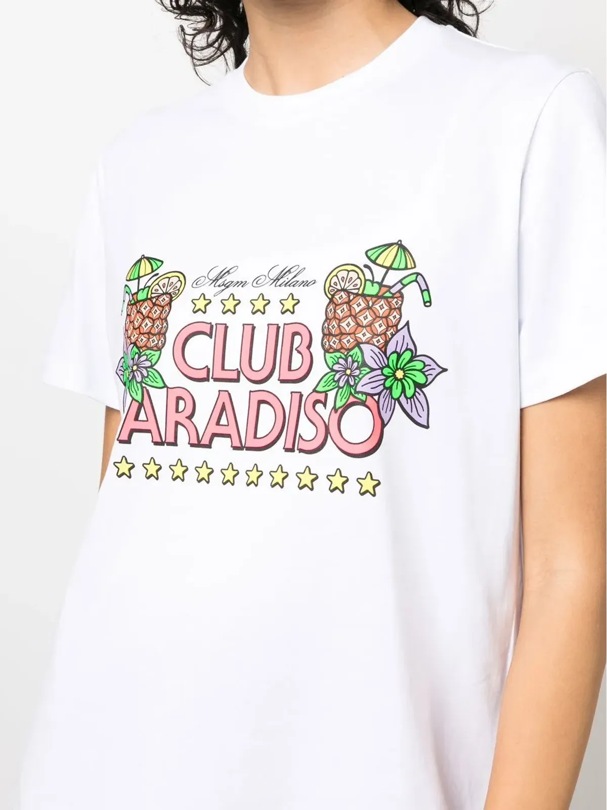 MSGM グラフィックプリント コットン Tシャツ - 画像5