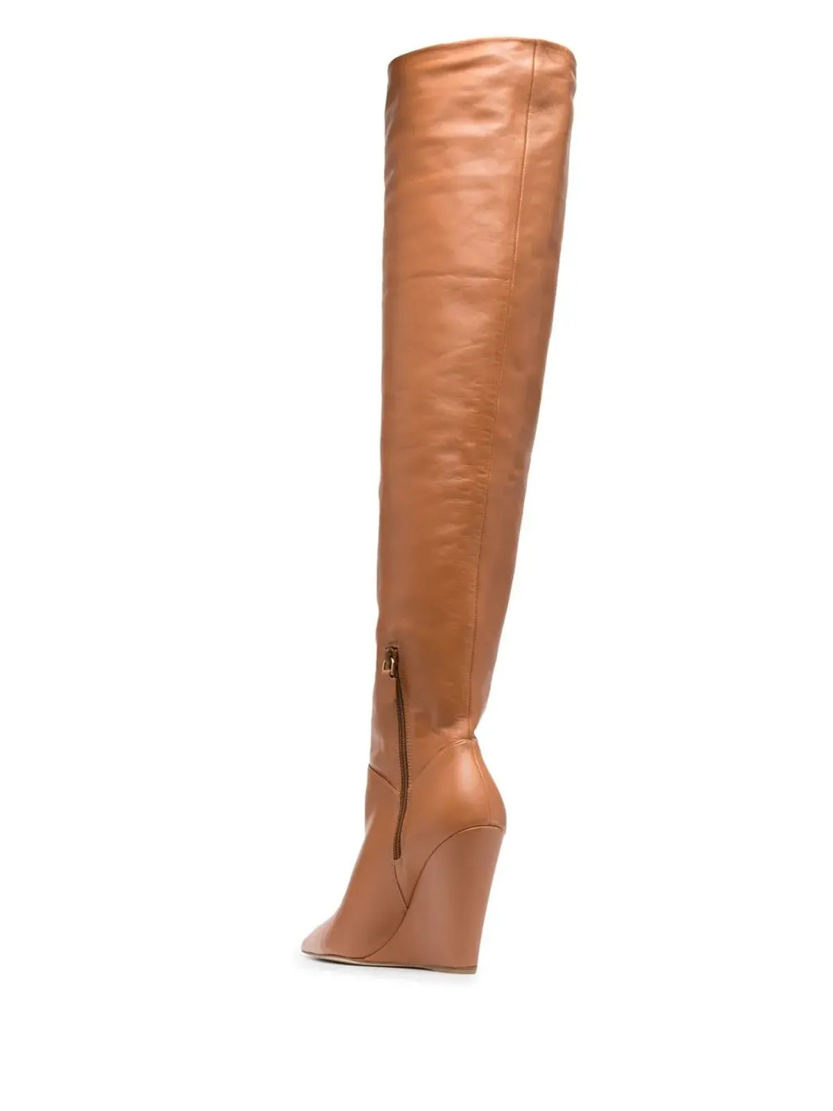 Stuart Weitzman ポインテッドレザー ニーハイブーツ - 画像3