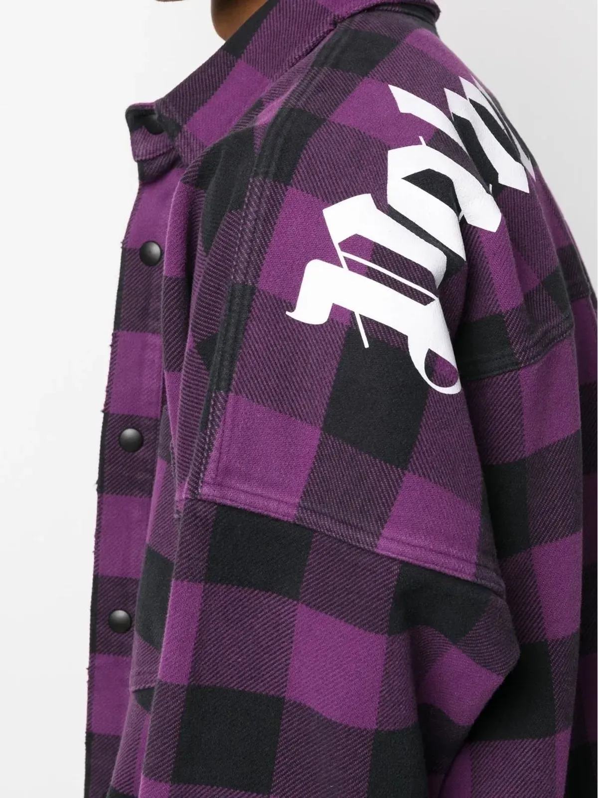Palm Angels ロゴプリント チェックシャツ - 画像5