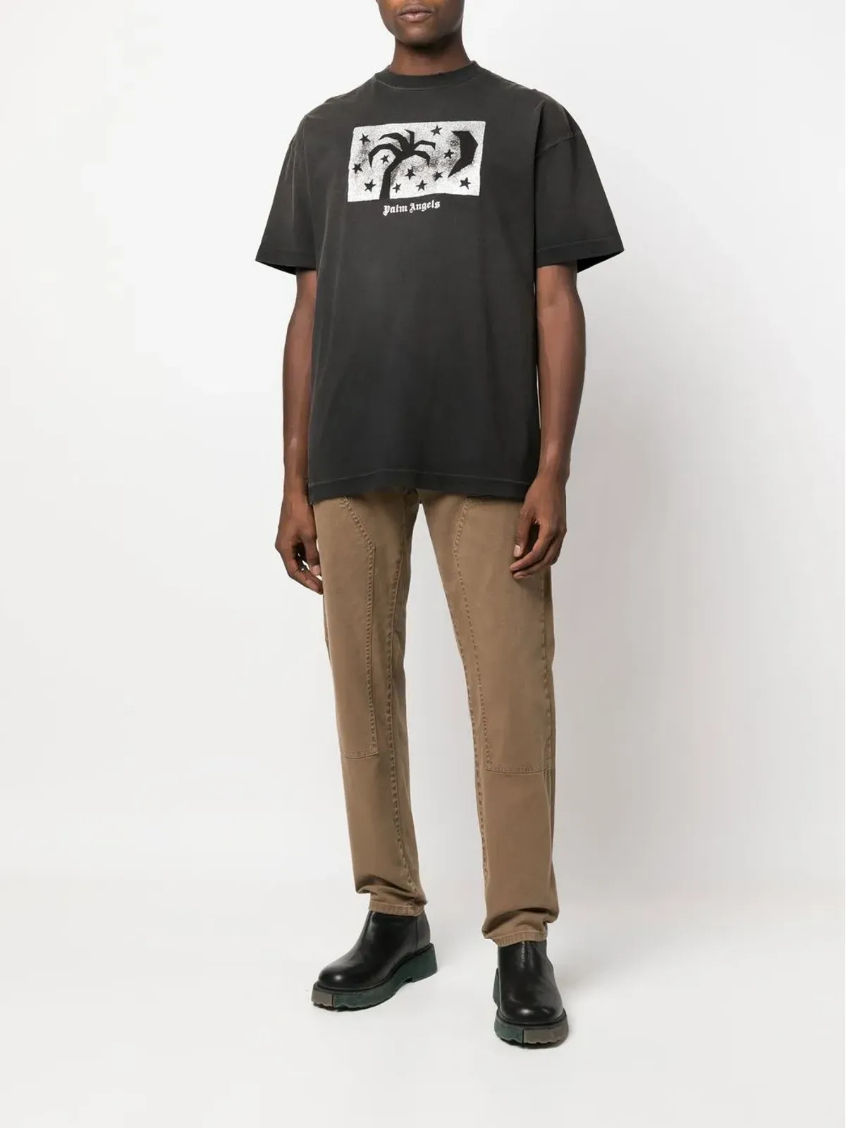 Palm Angels グラフィックプリント クルーネック Tシャツ ブラック - 画像2