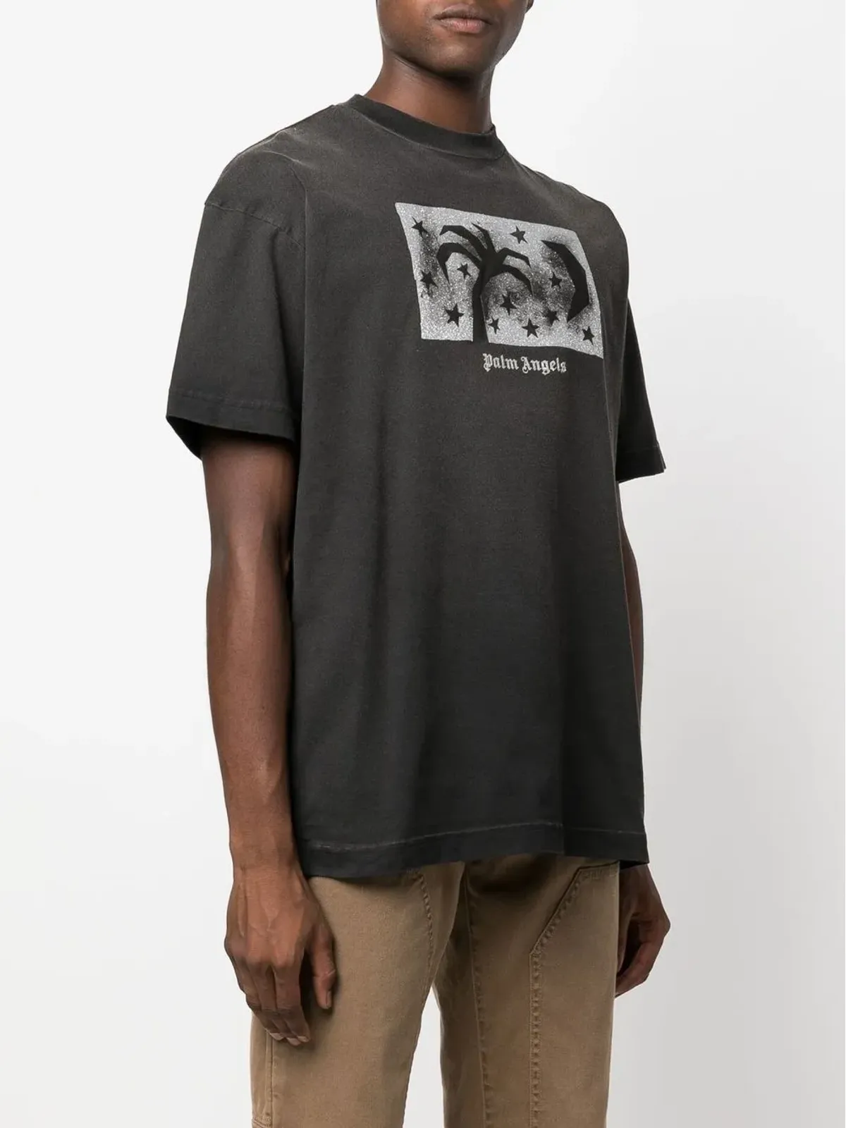 Palm Angels グラフィックプリント クルーネック Tシャツ ブラック - 画像3
