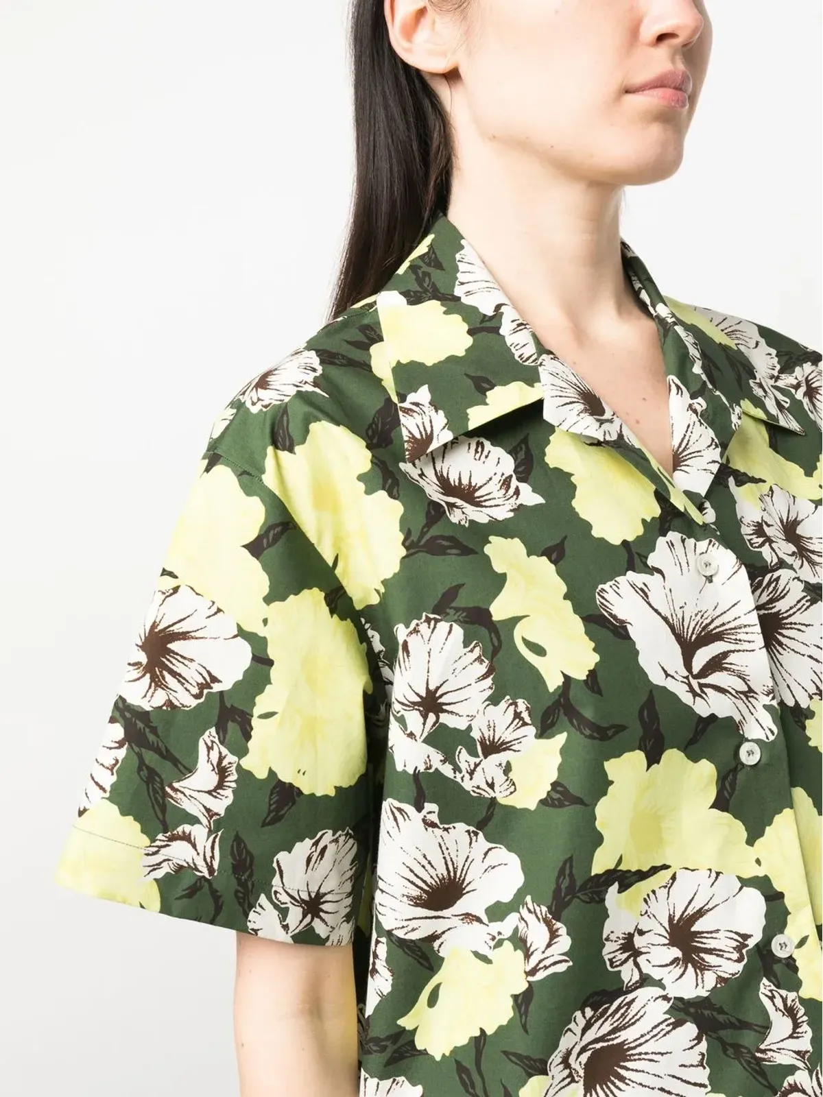 MSGM 花柄プリント半袖シャツ - 画像5