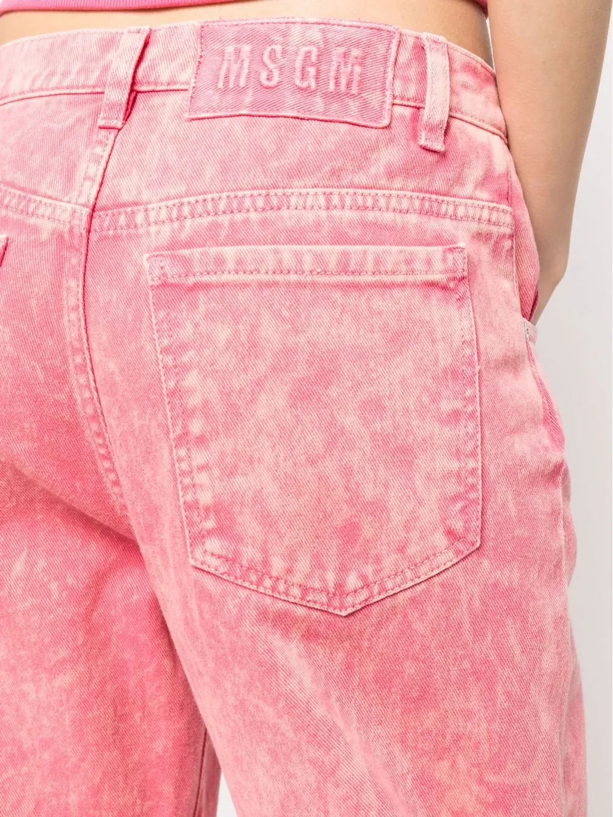 MSGM ピンク コットンデニムジーンズ - 画像5