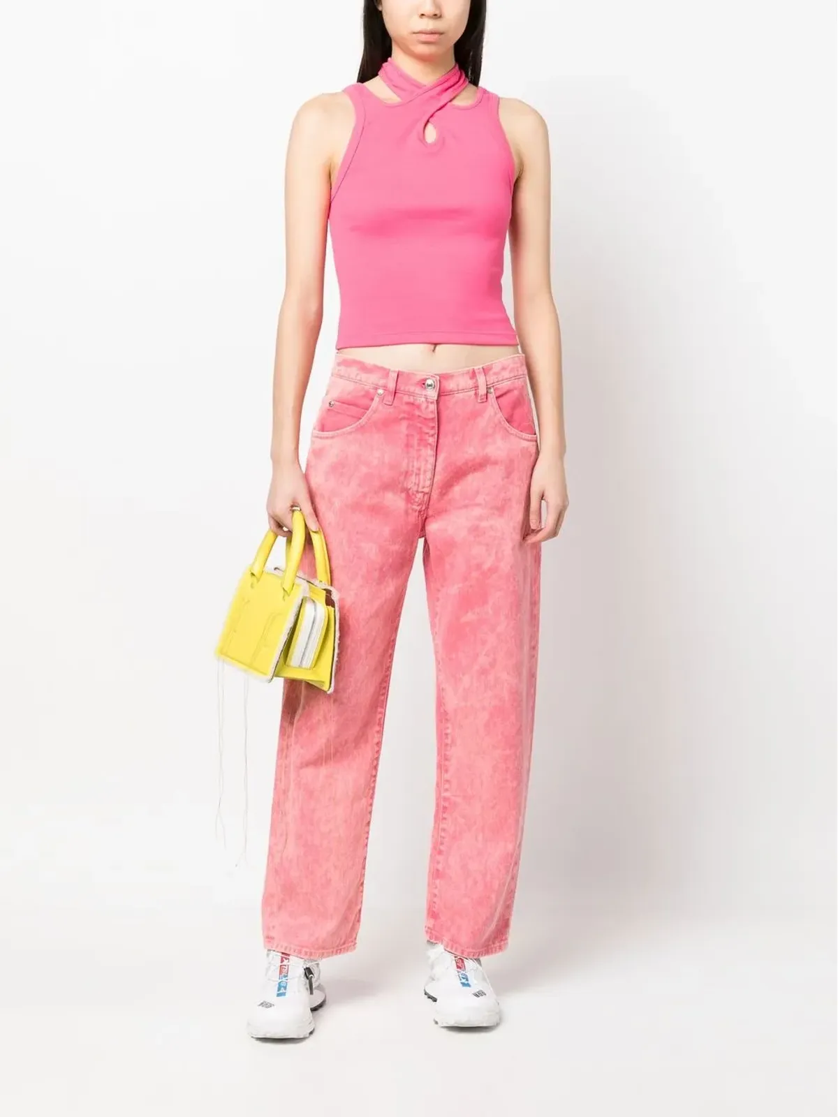 MSGM ピンク コットンデニムジーンズ - 画像2