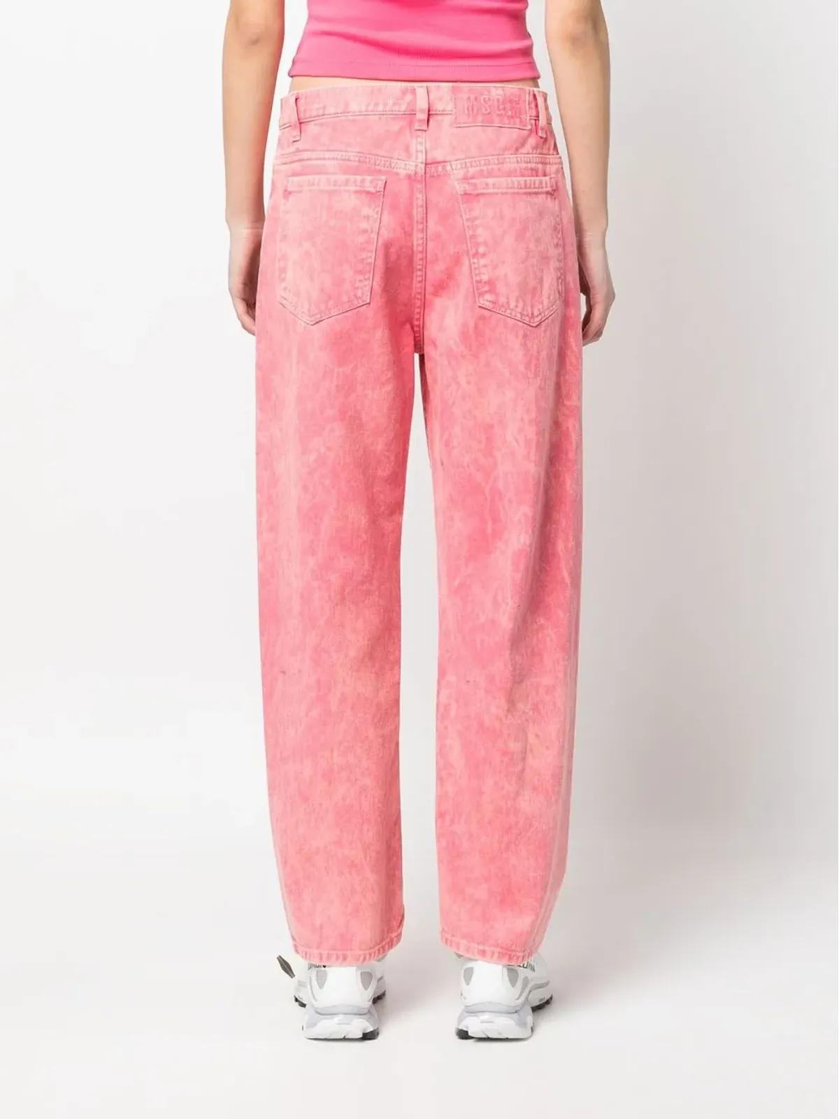 MSGM ピンク コットンデニムジーンズ - 画像4