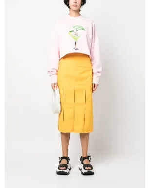 MSGM グラフィックプリント クロップドスウェットシャツ - ピンク - サムネイル2
