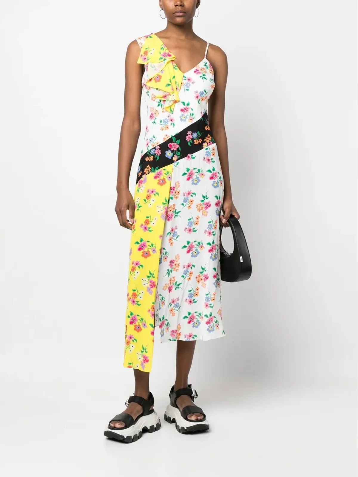 MSGM 花柄プリント ミディドレス - 画像2